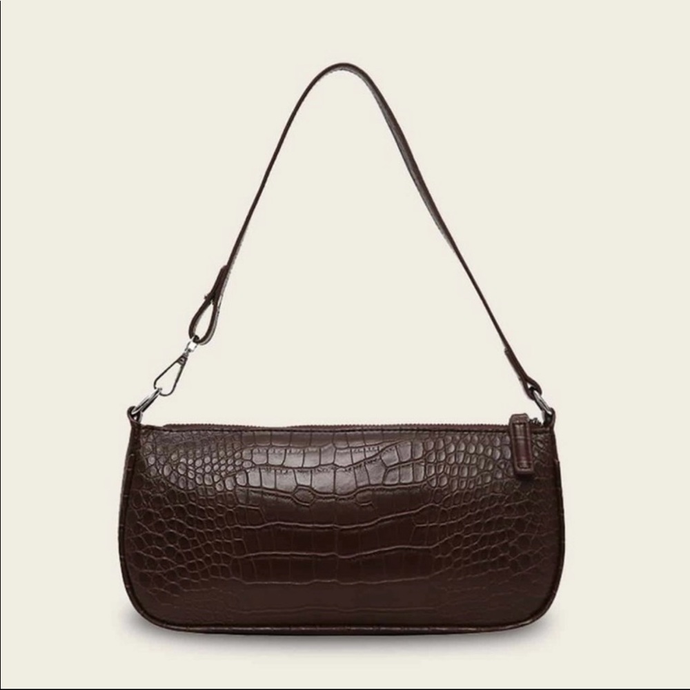 Baguette bag Croc embossed